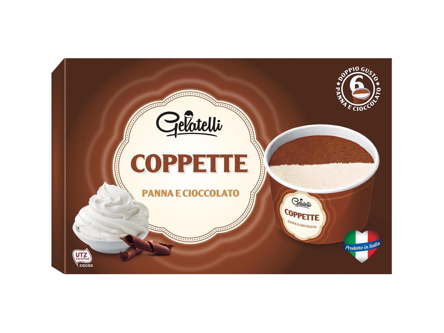 8 Coppette di Gelato Panna e Cioccolato 8x50 gr.